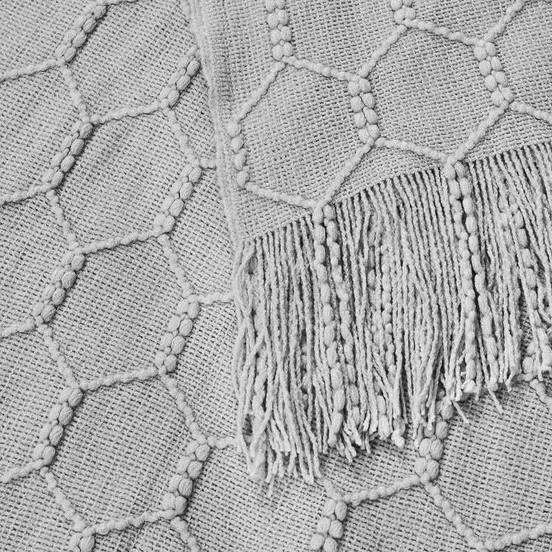 Inyahome Boho Bed Plaid Blanket Geometry Hexagon Aztec Baja Blanket Ethnic Sofa Cover Spread Decor Throw Tapestry Rug Cobertor