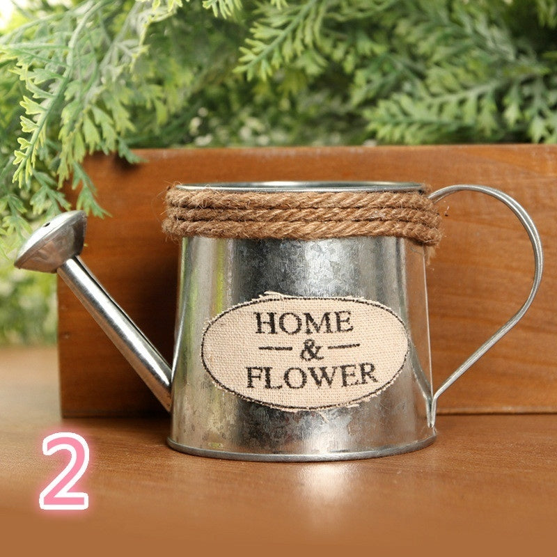 Iron Retro Creative Flower Vase pot  Pot Plant ing Potted  Decor