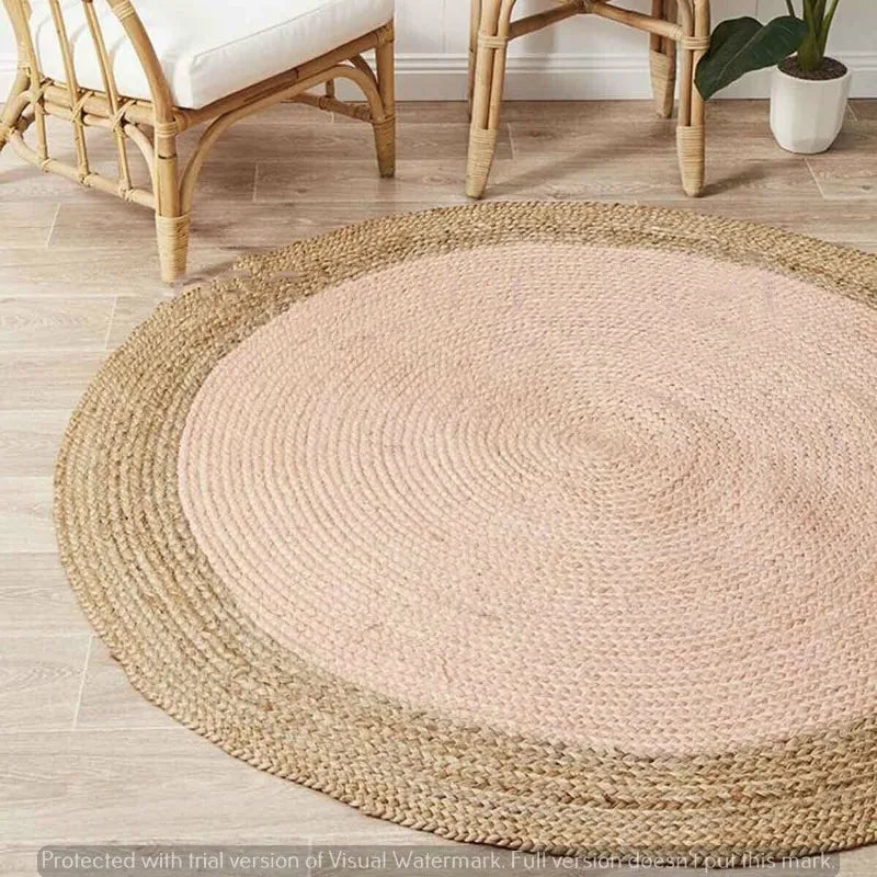 Natural Jute Braided Round Rug