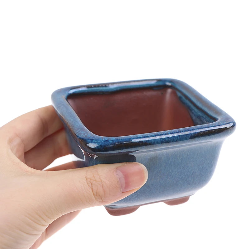 Chinese Style Bonsai Pots Breathable Stoneware Bonsai Pots With Holes Bonsai Training Flowerpot Ceramic Crafts